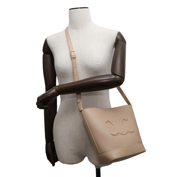 CELINE Small Bucket Cuir Triomphe Leather Shoulder Bag - Picture 4 of 16